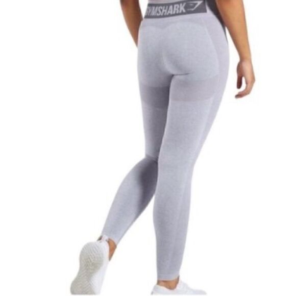 Gymshark High Waisted Flex Leggings Intense Steel Blue/Charcoal XS NWT - Picture 2 of 10